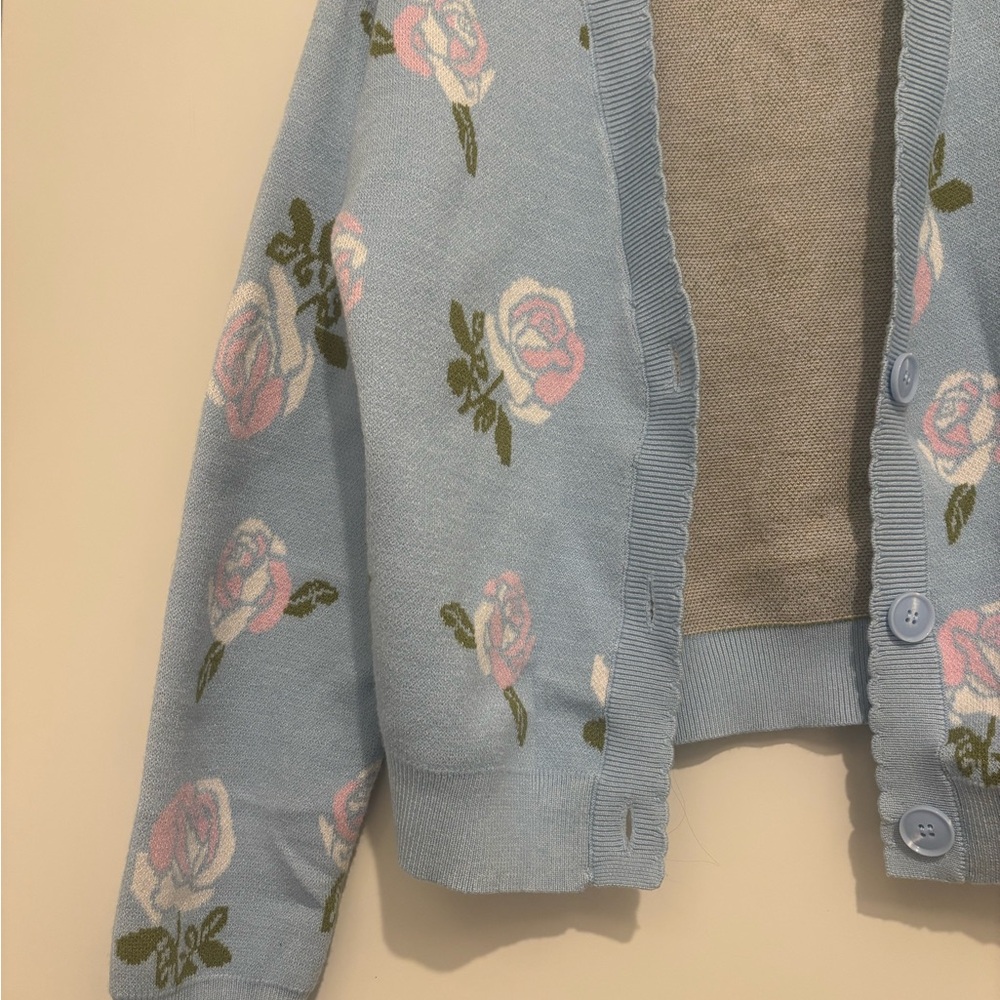 Floral Blue Cardigan